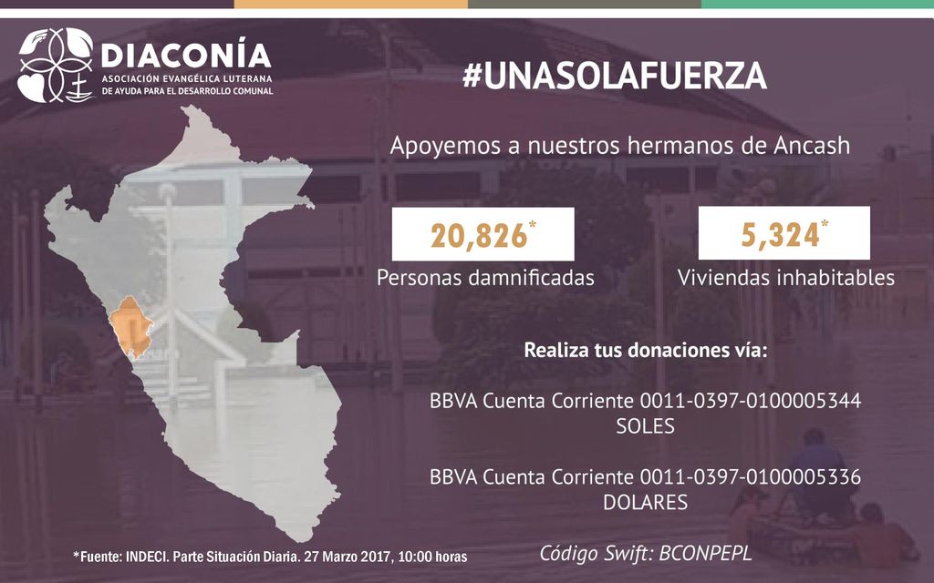 20,826* 5,324* *Fuente: INDECI. Parte Situación Diaria. 27 Marzo 2017, 10:00 horas