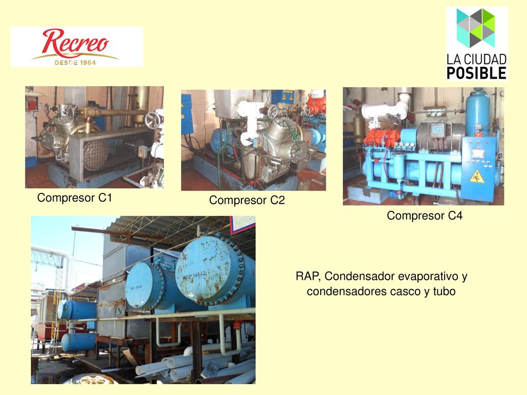 RAP, Condensador evaporativo y condensadores casco y tubo