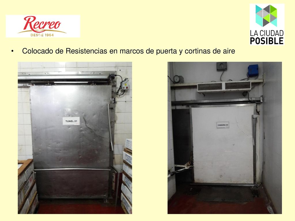 Colocado de Resistencias en marcos de puerta y cortinas de aire