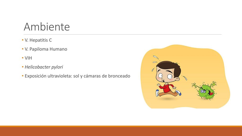 Ambiente V. Hepatitis C V. Papiloma Humano VIH Helicobacter pylori