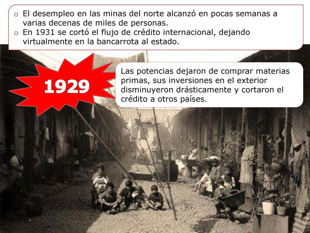El desempleo en las minas del norte alcanzó en pocas semanas a varias decenas de miles de personas.