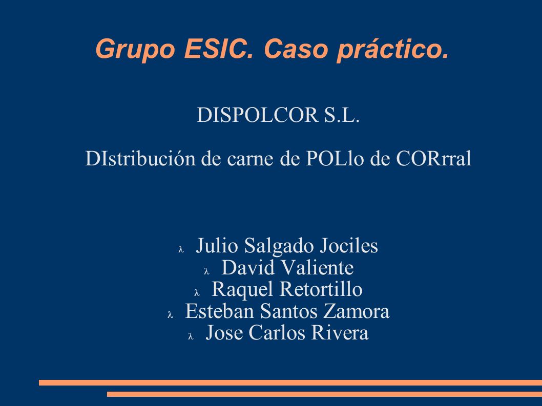 Grupo ESIC. Caso práctico.