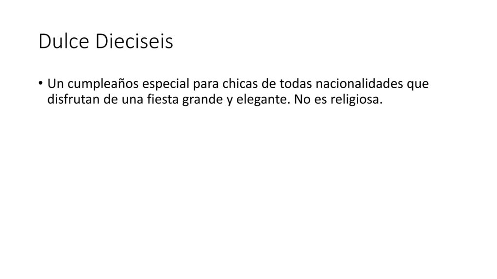 Dulce Dieciseis Un cumpleaños especial para chicas de todas nacionalidades que disfrutan de una fiesta grande y elegante.