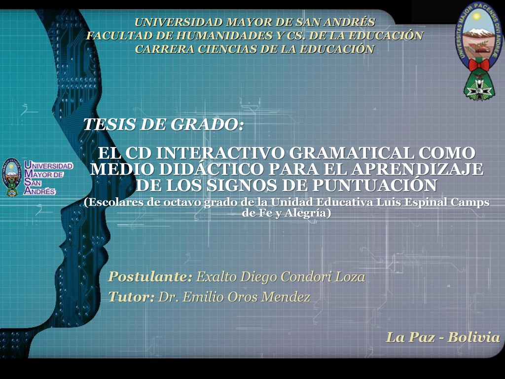 UNIVERSIDAD MAYOR DE SAN ANDRÉS FACULTAD DE HUMANIDADES Y CS