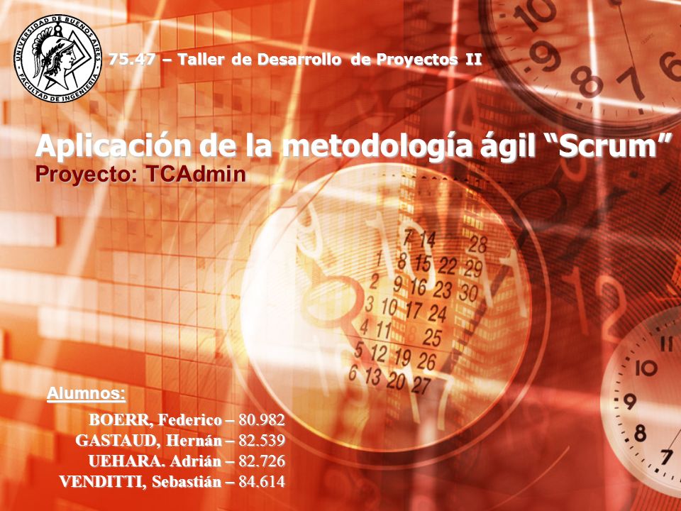 Aplicación de la metodología ágil Scrum