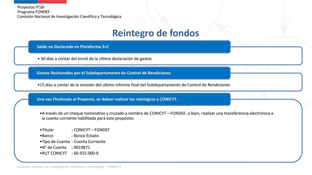 Proyectos IT16I Programa FONDEF Comisión Nacional de Investigación Científica y Tecnológica