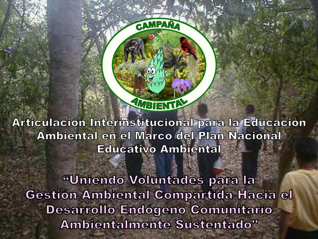 Articulación Interinstitucional para la Educación Ambiental en el Marco del Plan Nacional Educativo Ambiental