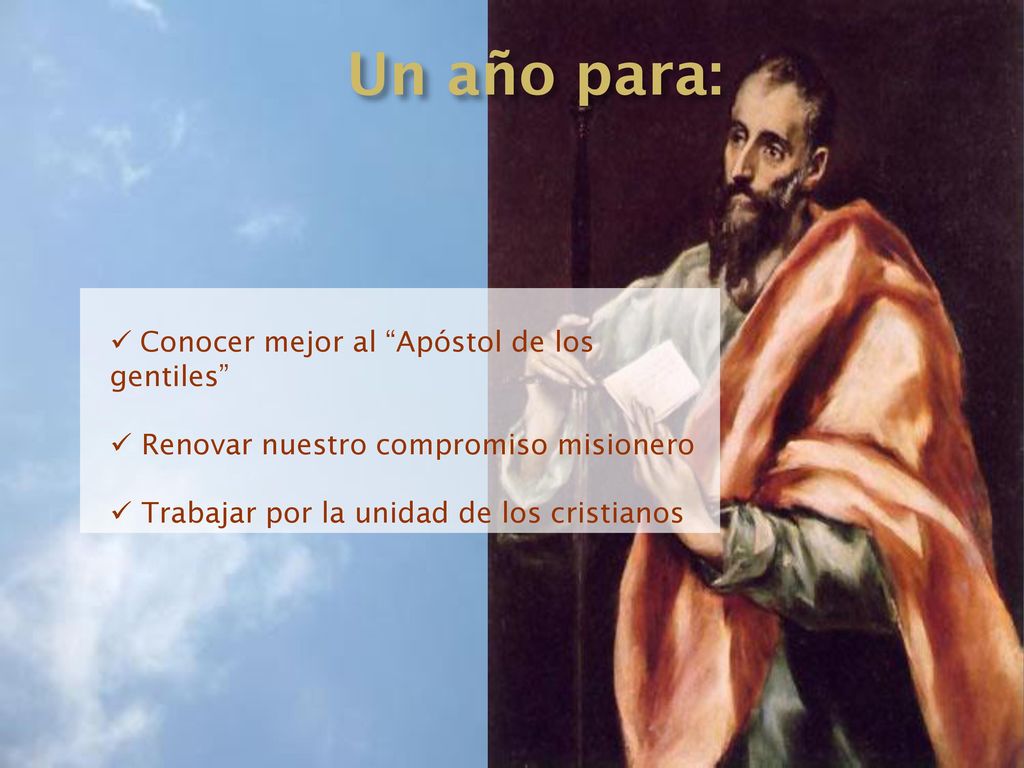 Un año para: Conocer mejor al Apóstol de los gentiles