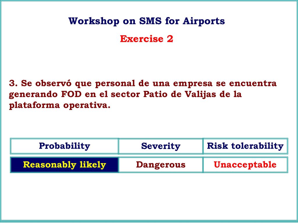 Workshop on SMS for Airports