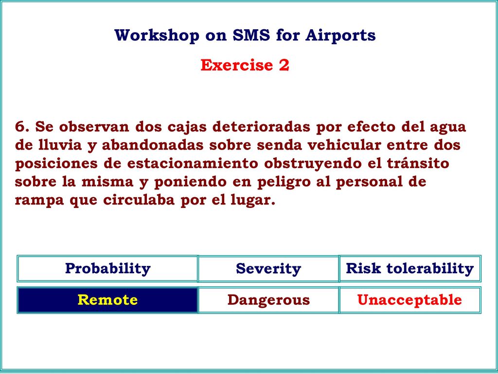 Workshop on SMS for Airports