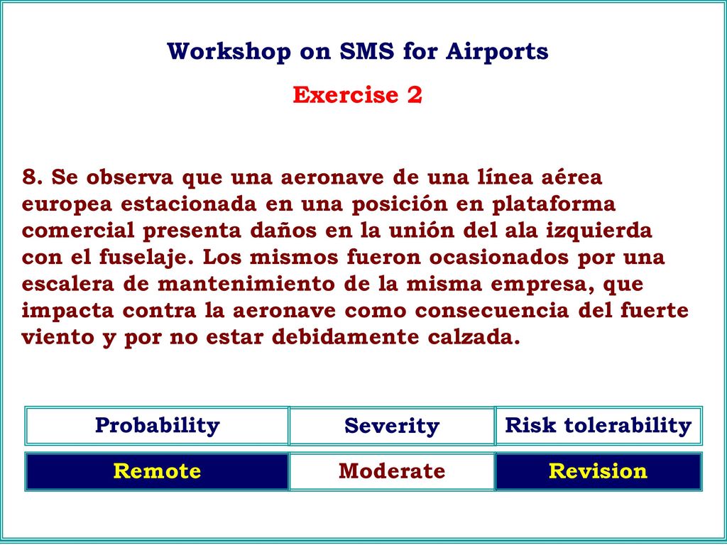 Workshop on SMS for Airports