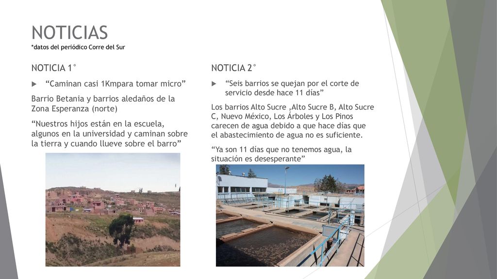 NOTICIAS *datos del periódico Corre del Sur