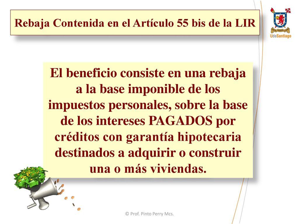 Rebaja Contenida en el Artículo 55 bis de la LIR
