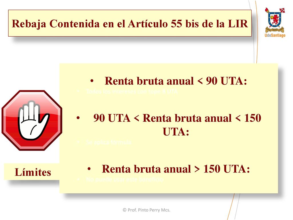 Rebaja Contenida en el Artículo 55 bis de la LIR