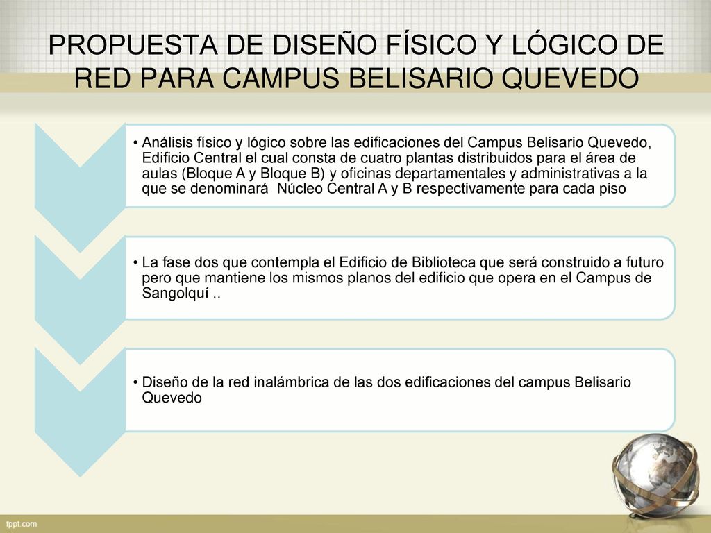 PROPUESTA DE DISEÑO FÍSICO Y LÓGICO DE RED PARA CAMPUS BELISARIO QUEVEDO