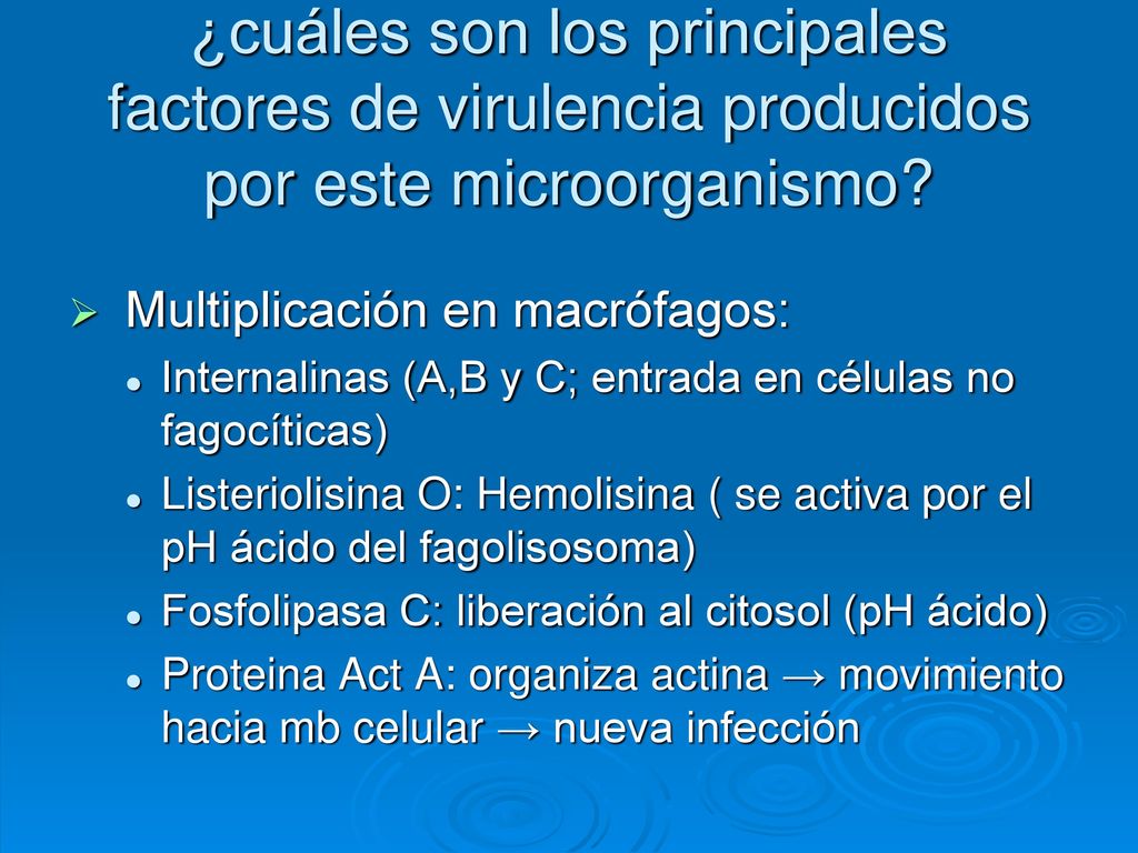 ¿cuáles son los principales factores de virulencia producidos por este microorganismo