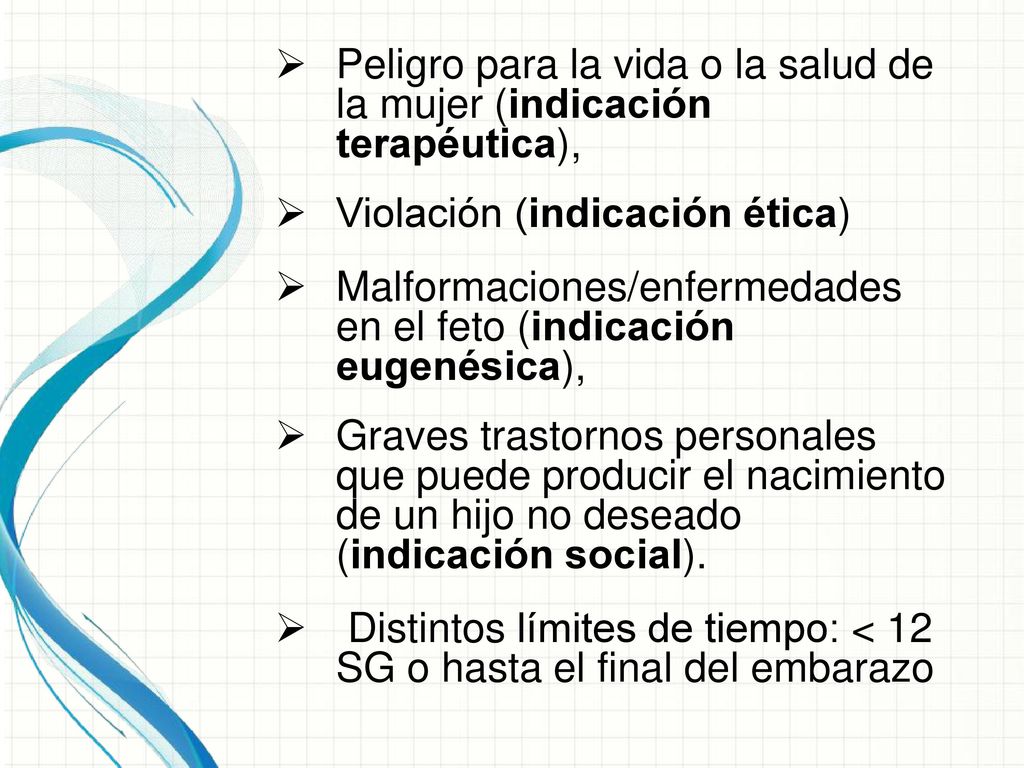 Peligro para la vida o la salud de la mujer (indicación terapéutica),