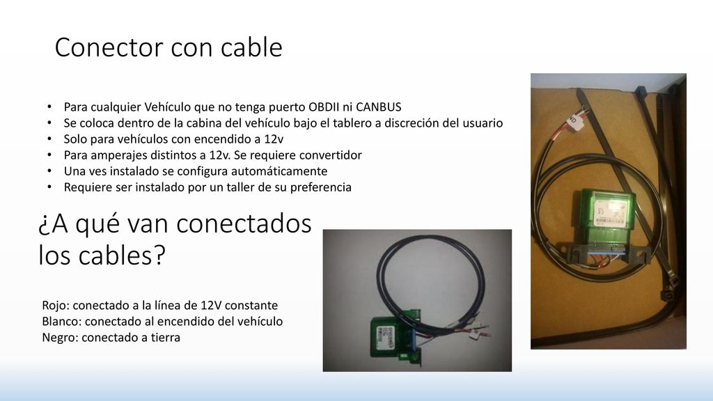 Conector con cable ¿A qué van conectados los cables