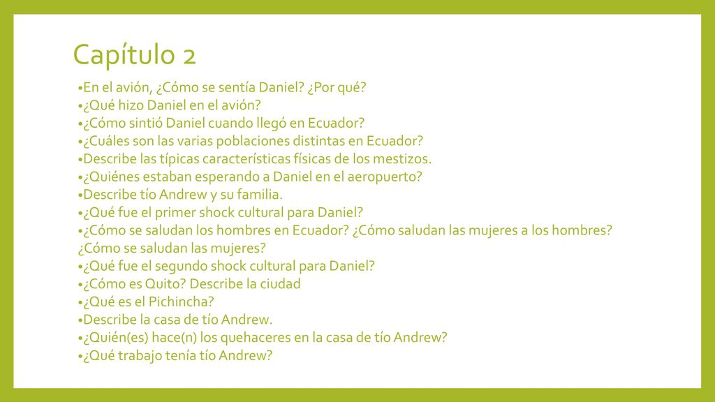 Capítulo 2 En el avión, ¿Cómo se sentía Daniel ¿Por qué