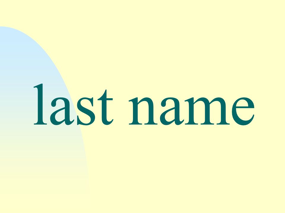 last name