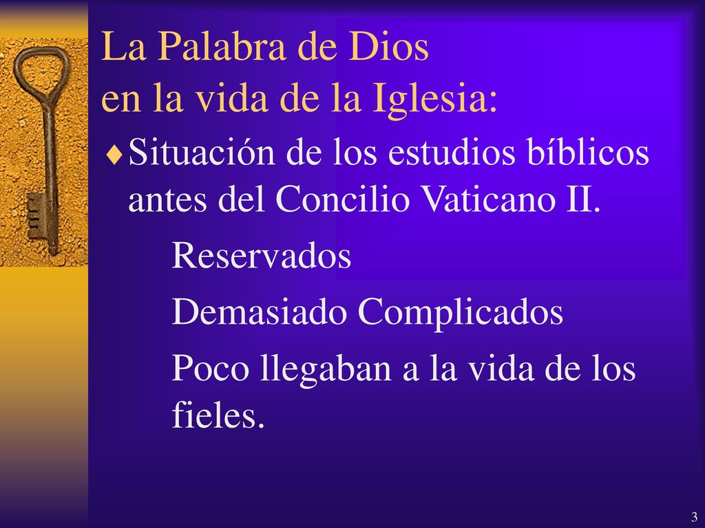La Palabra de Dios en la vida de la Iglesia: