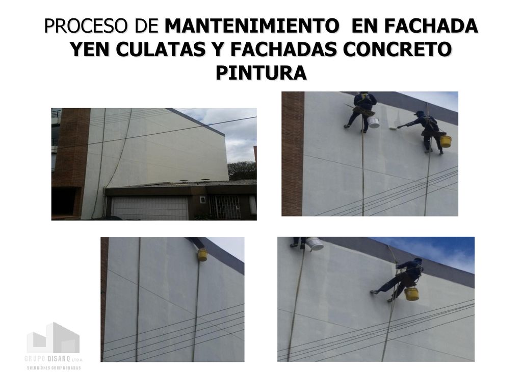 PROCESO DE MANTENIMIENTO EN FACHADA YEN CULATAS Y FACHADAS CONCRETO PINTURA