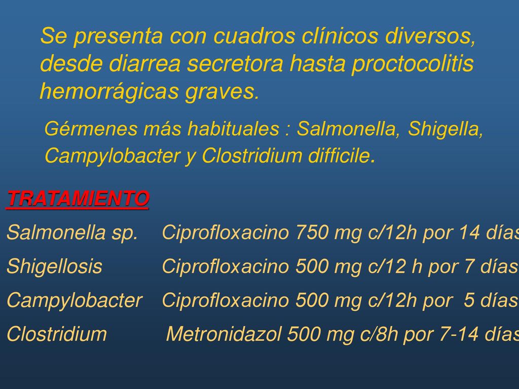 Se presenta con cuadros clínicos diversos, desde diarrea secretora hasta proctocolitis hemorrágicas graves.