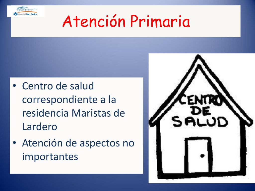 Atención Primaria Centro de salud correspondiente a la residencia Maristas de Lardero.
