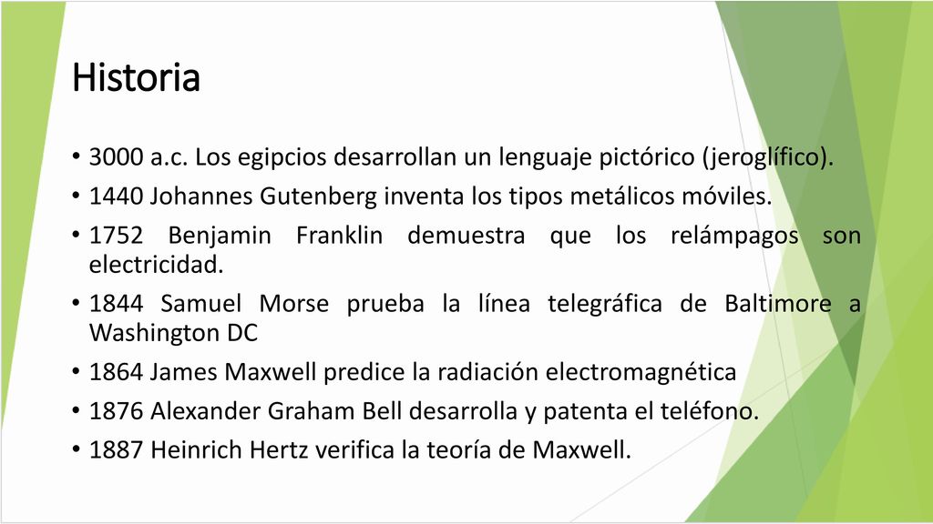 Historia 3000 a.c. Los egipcios desarrollan un lenguaje pictórico (jeroglífico) Johannes Gutenberg inventa los tipos metálicos móviles.