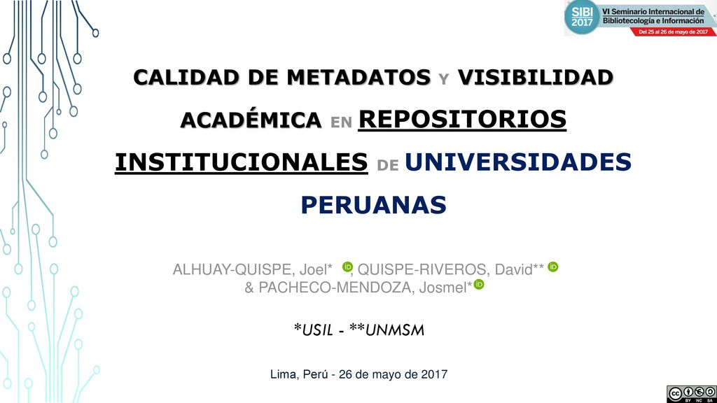 Calidad de metadatos y visibilidad académica en repositorios institucionales de universidades peruanas