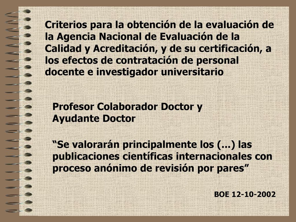 Profesor Colaborador Doctor y Ayudante Doctor