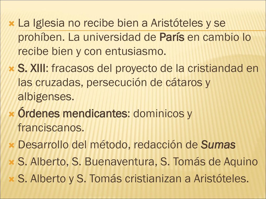 La Iglesia no recibe bien a Aristóteles y se prohíben