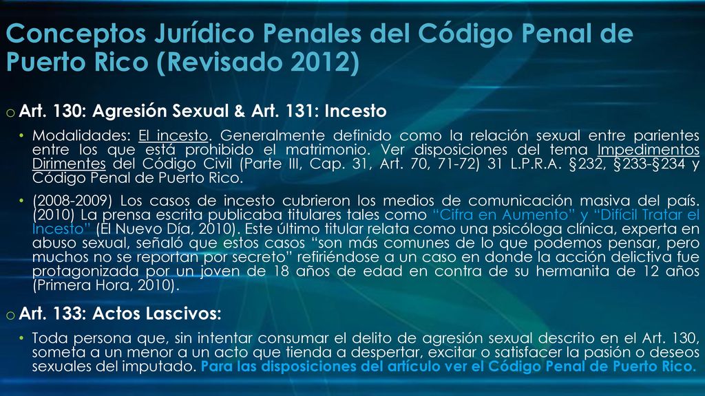 Conceptos Jurídico Penales del Código Penal de Puerto Rico (Revisado 2012)