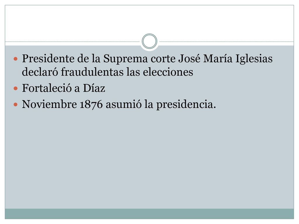 Presidente de la Suprema corte José María Iglesias declaró fraudulentas las elecciones