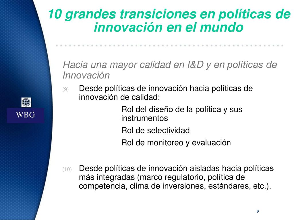 10 grandes transiciones en políticas de innovación en el mundo