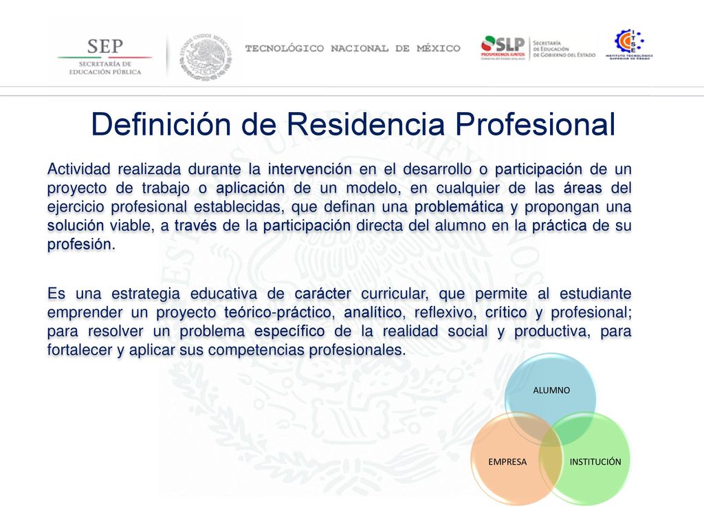 Definición de Residencia Profesional