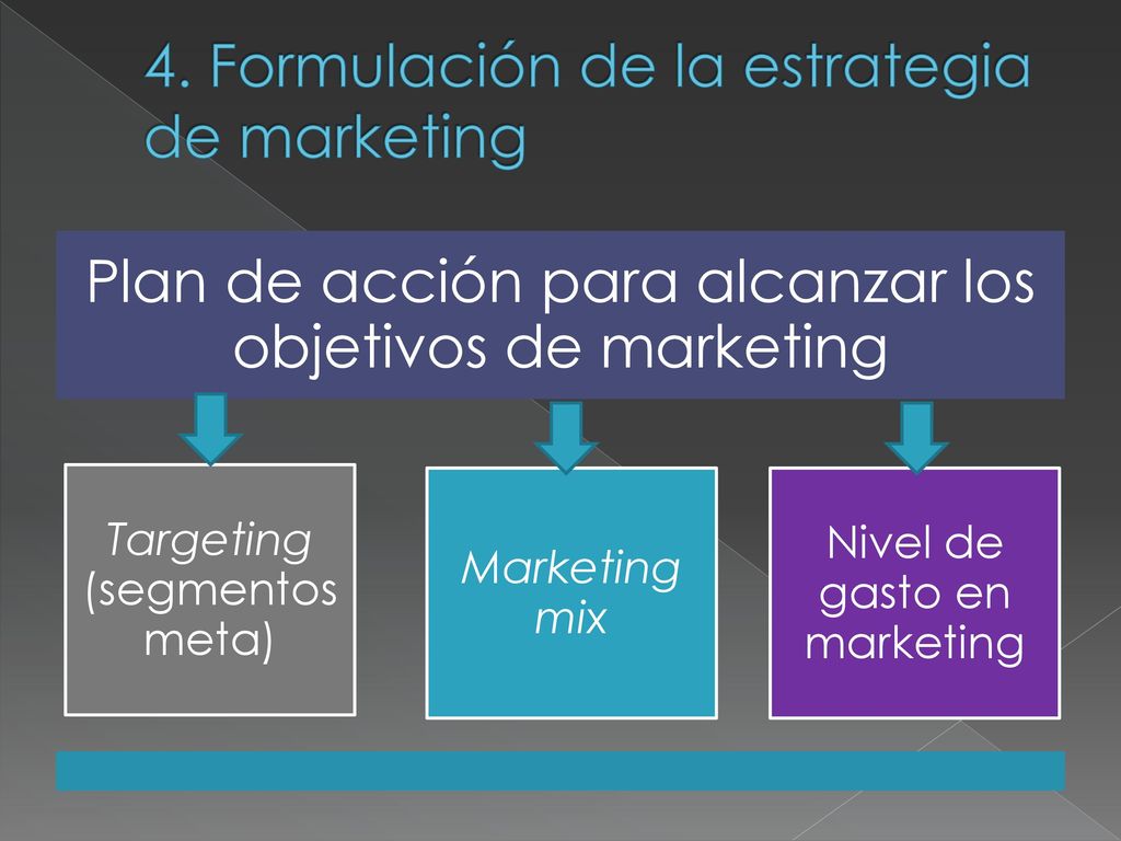 4. Formulación de la estrategia de marketing