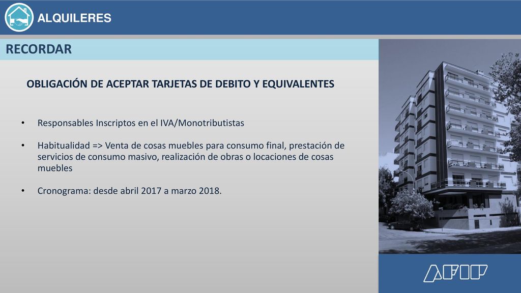 RECORDAR OBLIGACIÓN DE ACEPTAR TARJETAS DE DEBITO Y EQUIVALENTES