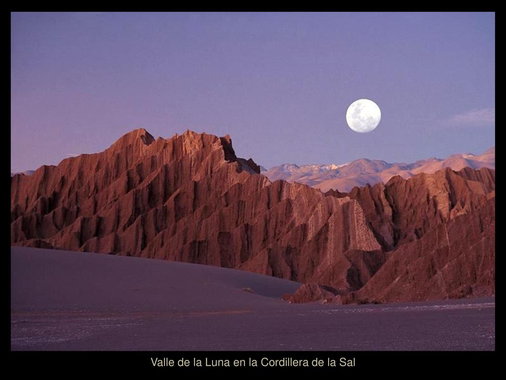 Valle de la Luna en la Cordillera de la Sal