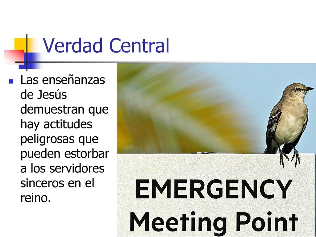 Verdad Central Las enseñanzas de Jesús demuestran que hay actitudes peligrosas que pueden estorbar a los servidores sinceros en el reino.