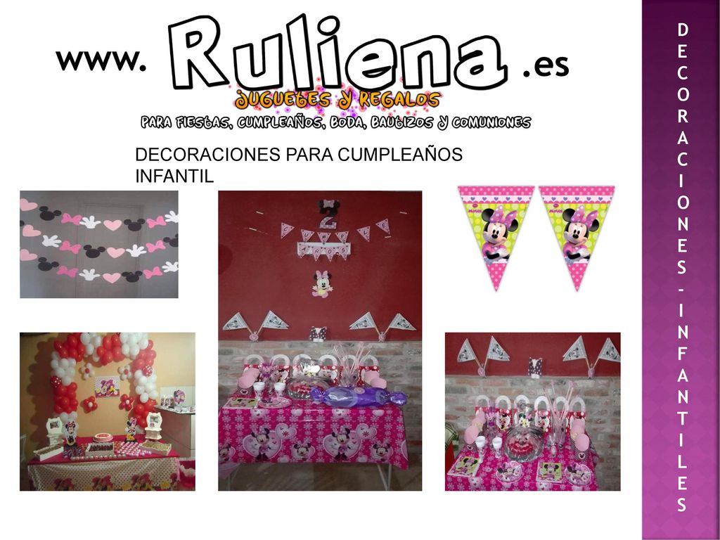 www. .es DECORACIONES DECORACIONES PARA CUMPLEAÑOS INFANTIL - I