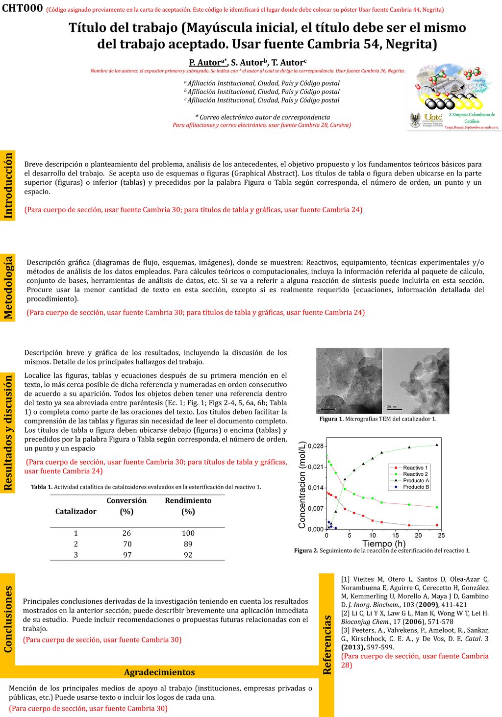 P. Autora*, S. Autorb, T. Autorc Resultados y discusión