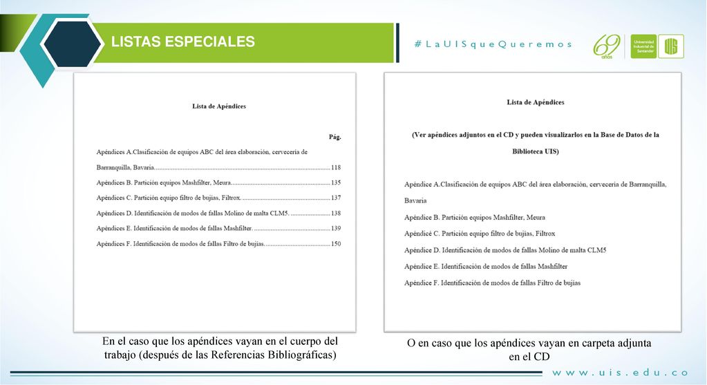 O en caso que los apéndices vayan en carpeta adjunta en el CD