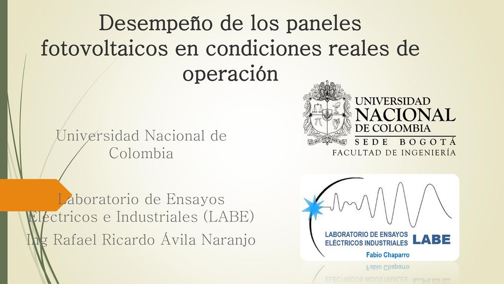Desempeño de los paneles fotovoltaicos en condiciones reales de operación