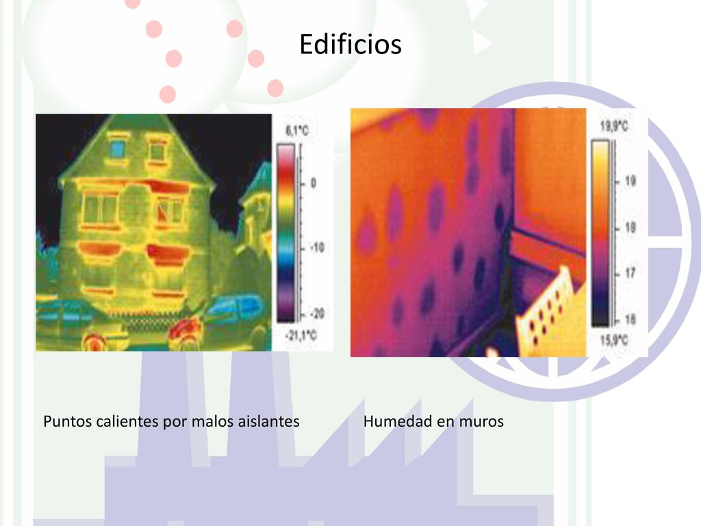 Edificios Puntos calientes por malos aislantes Humedad en muros