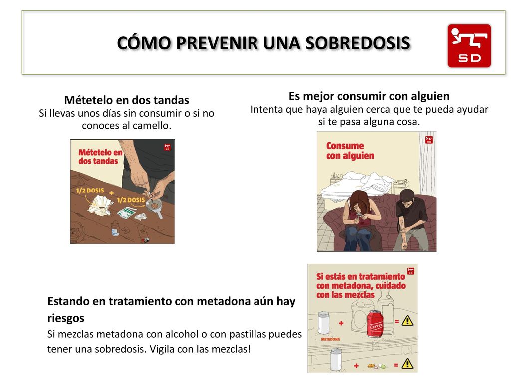 CÓMO PREVENIR UNA SOBREDOSIS Es mejor consumir con alguien