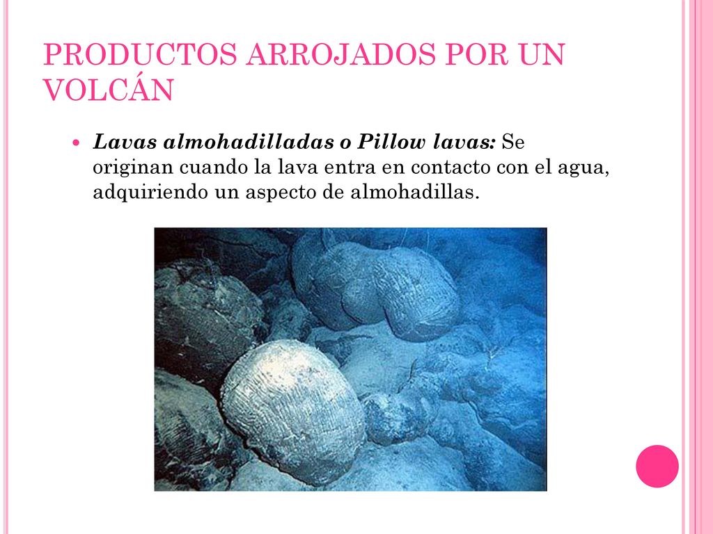 PRODUCTOS ARROJADOS POR UN VOLCÁN