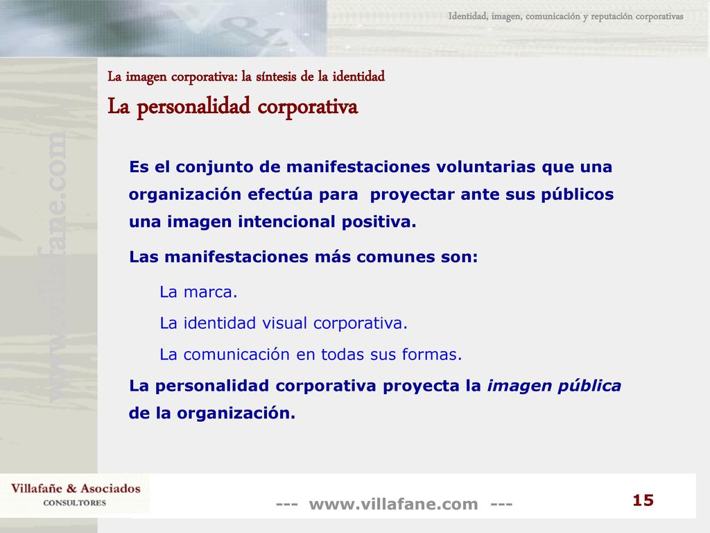 Identidad, imagen, comunicación y reputación corporativas