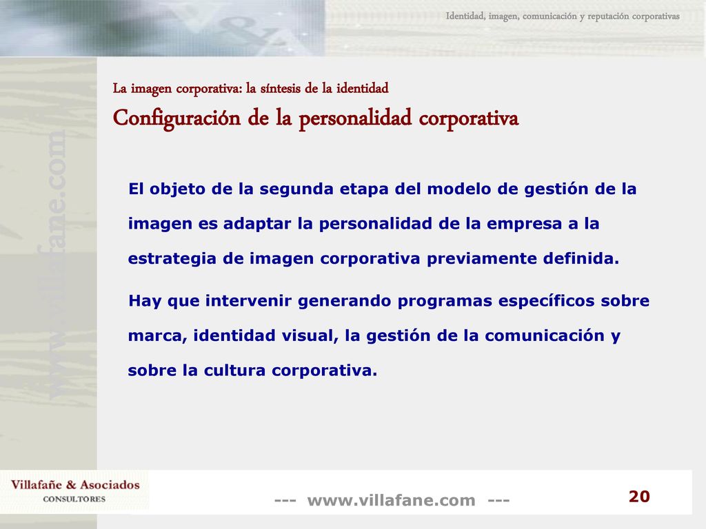 Identidad, imagen, comunicación y reputación corporativas