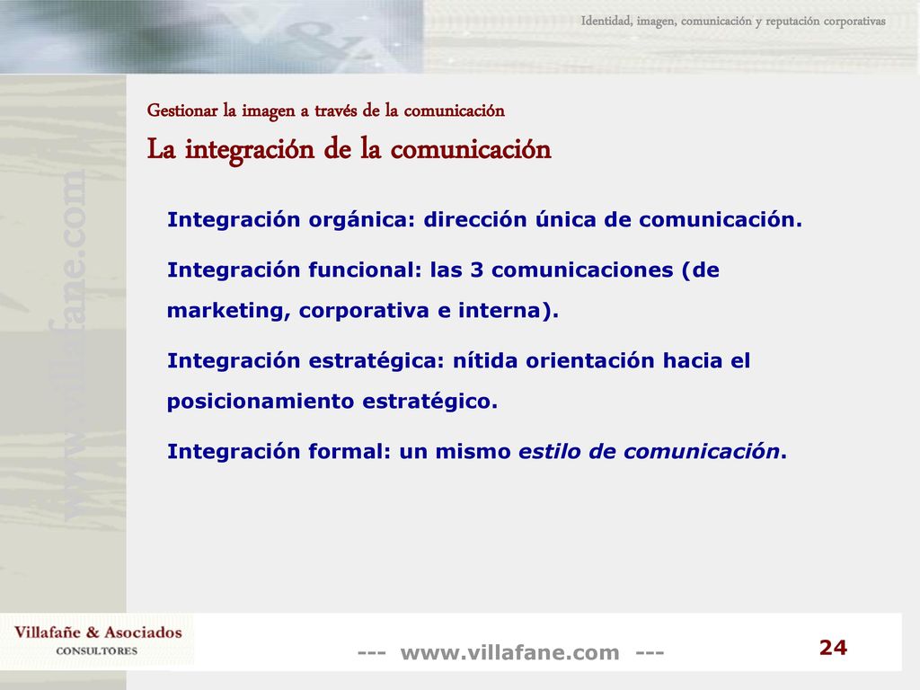 Identidad, imagen, comunicación y reputación corporativas